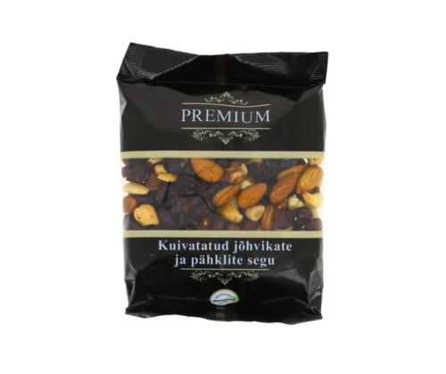 PREMIUM Kuivatatud jõhvikate ja pähklite segu 300g