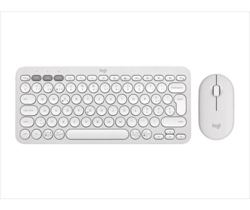 Klaviatuur + hiir Logitech Pebble 2 Combo valge juhtmevaba