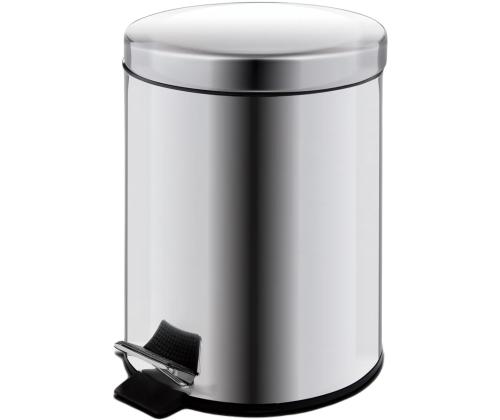 Prügikast 12L pedaaliga hõbedane