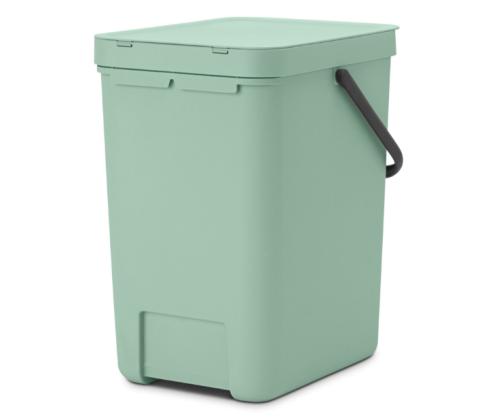 Prügikast 25L kaanega BRABANTIA Sort & Go, heleroheline