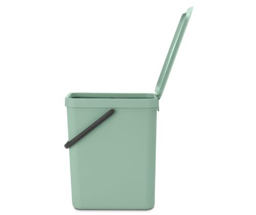 Prügikast 25L kaanega BRABANTIA Sort & Go, heleroheline