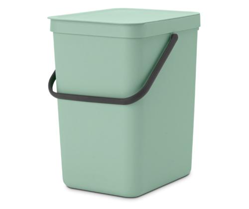 Prügikast 25L kaanega BRABANTIA Sort & Go, heleroheline