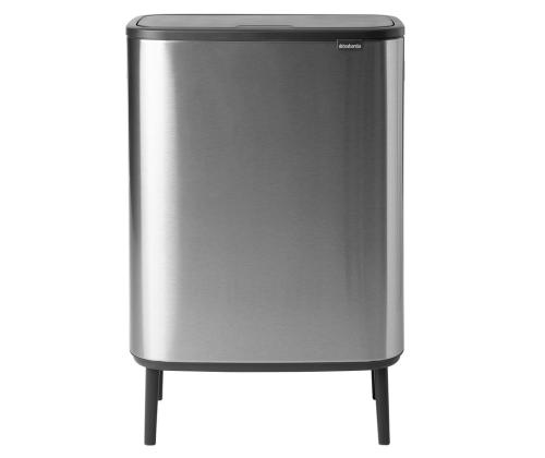 Prügikast 2x30L BRABANTIA Bo Touch Bin Hi, jalgadel prügikast 2x30L, Matt Steel, roostevaba FPP