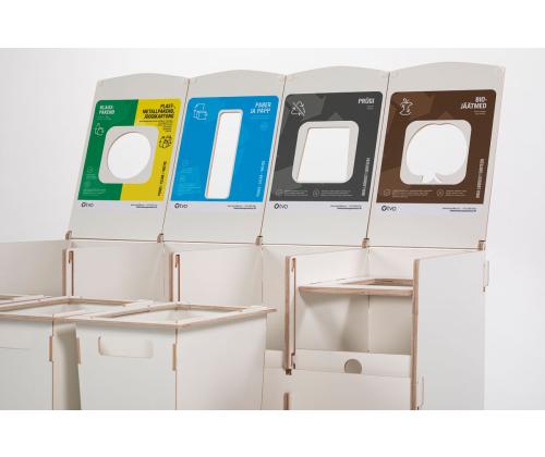 Prügikast 3x40L & 1x10L sorteerimisjaam SORTAIDER Container W4
