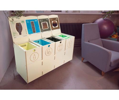 Prügikast 3x40L & 1x10L sorteerimisjaam SORTAIDER Container W4