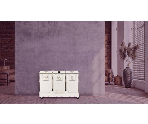 Prügikast 40L x 3 sorteerimisjaam SORTAIDER Container W3