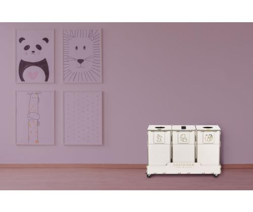 Prügikast 40L x 3 sorteerimisjaam SORTAIDER Container W3