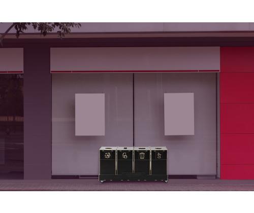 prügikast 60L x 4 sorteerimisjaam SORTAIDER SORTER 60B4