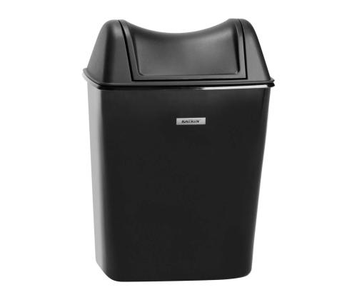 Prügikast liikuva kaanega KATRIN 8L must