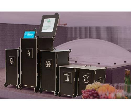 Prügikast sorteerimisjaam Ecolong 90L pruun