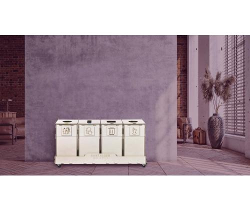 prügikast 90L x 4 sorteerimisjaam SORTAIDER SORTER 90W4