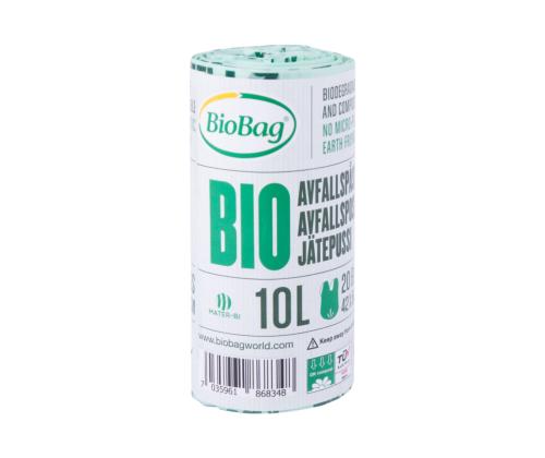Prügikott 10L (420x360+100mm) 15 mic biolagunev komposteeritav BIOBAG 10 tk