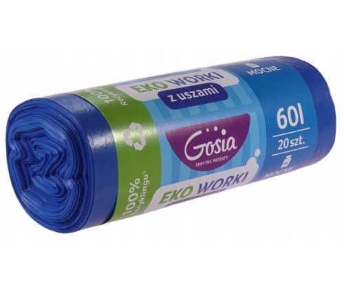 Prügikott 60L GOSIA (seotavad, sinised) 20tk