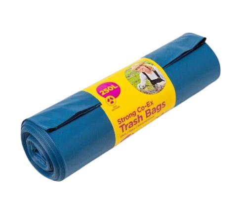 Prügikott MCLEAN 250L (900x1400mm) tugev, 5tk rullis