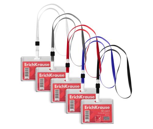 Kaardihoidja, horisontaalne koos kaelapaelaga  ERICH KRAUSE 86х54 mm, assortii