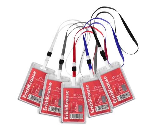 Kaardihoidja, vertikaalne koos kaelapaelaga  ERICH KRAUSE 54х86 mm, assortii