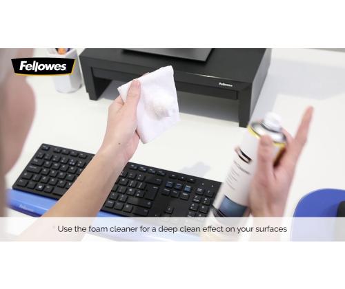 Puhastuslapid bürooplastikule niisutatud FELLOWES 100tk purgis