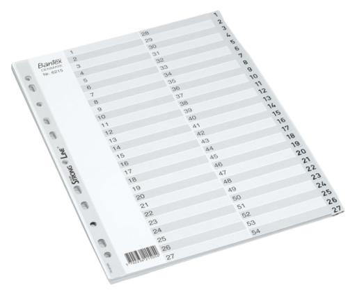 Registri vahelehed Bantex Strong-Line A4 1-54 hall plastik