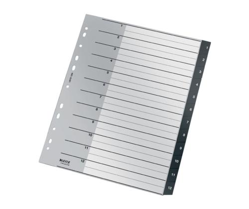 Registri vahelehed LEITZ Recycle A4 1-12 Maxi must