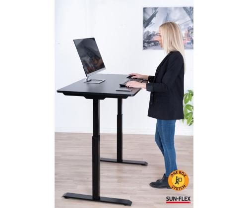 Reguleeritav laud SUN-FLEX EasyDesk 1200x600x15mm 1-mootoriga must