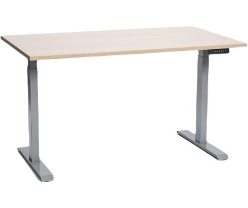 Reguleeritav laud STOO® Pro 2-mootoriga - hall, valge tamme lauaplaat 1600x800cm