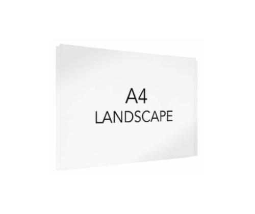 Reklaamalusinfoalus A4 kleebitav (horisontaalne) PVC