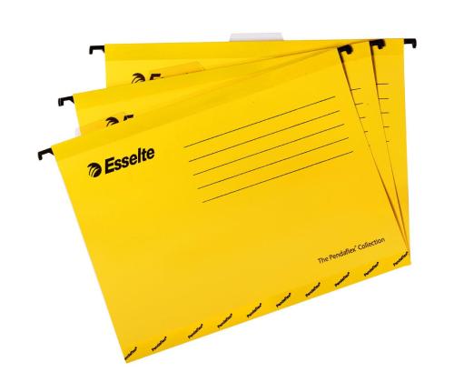 Rippkaaned ESSELTE A4 kartong kollane 25tk