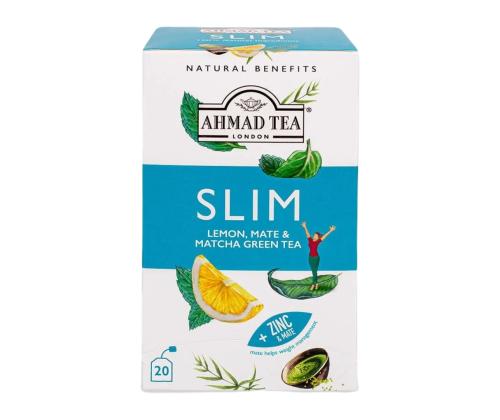 Roheline tee AHMAD Slim sidrun mate ja matcha 20tk ümbrikus