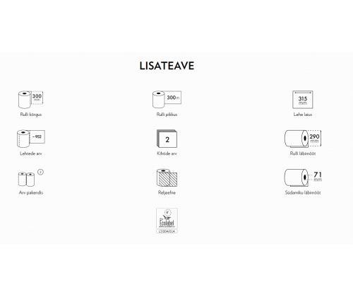 Rullkätepaber, 2-kihiline, GRITE Standart XXL 300, 952 lehte