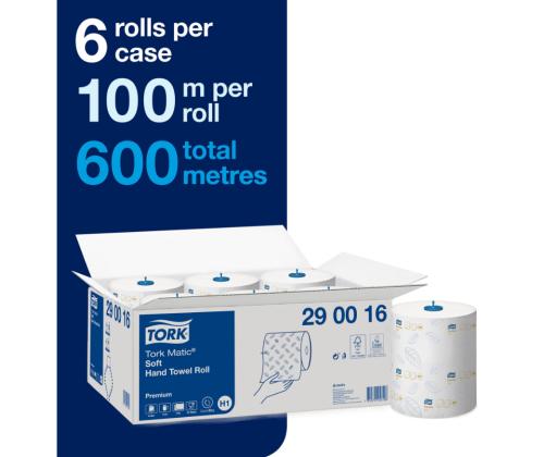 Rullkätepaber 2-kihiline TORK Matic 100 Soft, 6×100 m