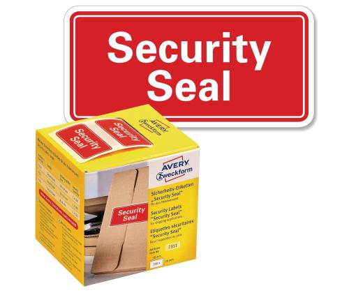 Kleebisetikett AVERY Zweckform sümbol Security 38x20mm
