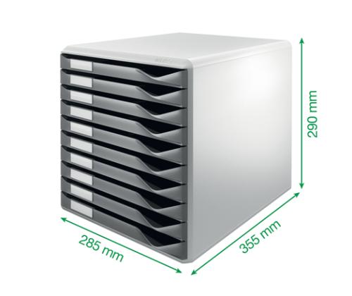 Sahtliboks 285x290x355 LEITZ 10-sahtliga A4 must