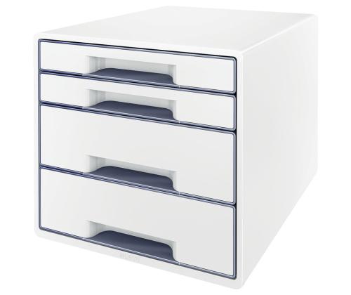 Sahtliboks 287x270x363mm 4-sahtliga LEITZ Wow Desk Cube valge-hall