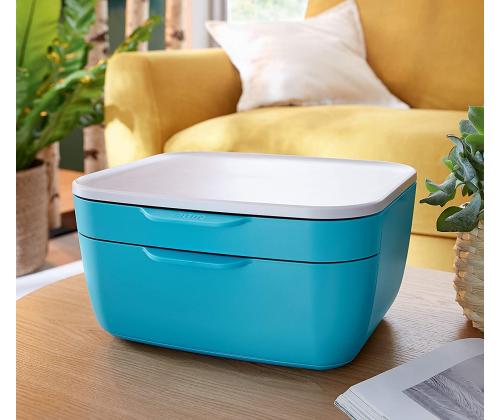 Sahtliboks lauale LEITZ Cosy 2-sahtlit sinine