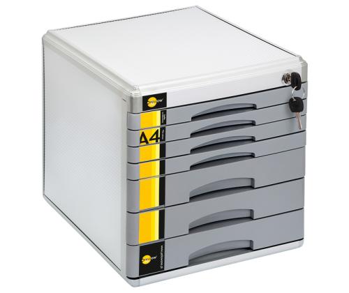 Sahtliboks lauale YELLOW One 7 sahtliga lukustatav, metall, hall