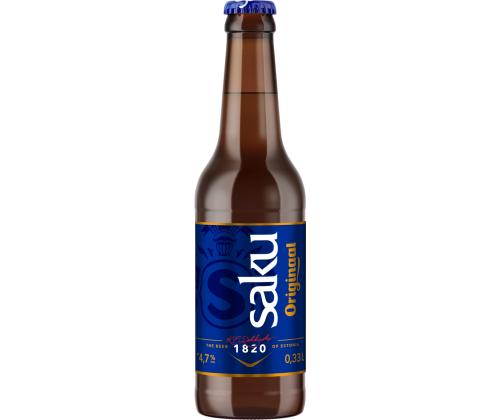 õlu SAKU Originaal hele 4,7% 33cl (pudel)