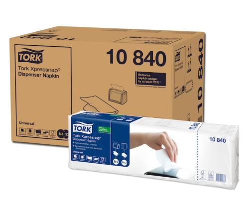 Salvrätikud 1-kihiline TORK Xpressnap® valge jaoturisalvrätik 21,6x33cm 225tk