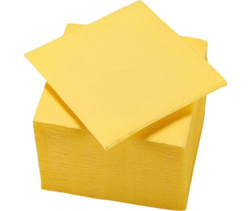 Salvrätikud 24x24cm 3-kihiline kollane 20tk PAPSTAR