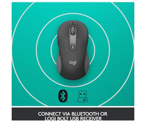 LOGITECH Signature M650 L, must - Juhtmevaba hiir