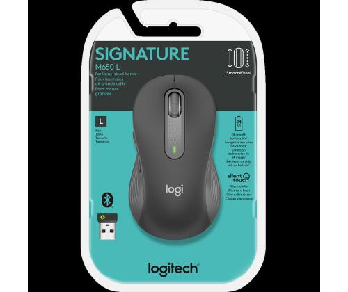 LOGITECH Signature M650 L, must - Juhtmevaba hiir