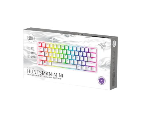 RAZER Huntsman Mini Mercury Ed. RAZER Red Switch, SWE, valge - Mehaaniline klaviatuur