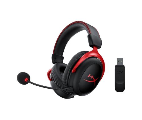 HyperX Cloud II Wireless, must/punane - Juhtmevaba peakomplekt