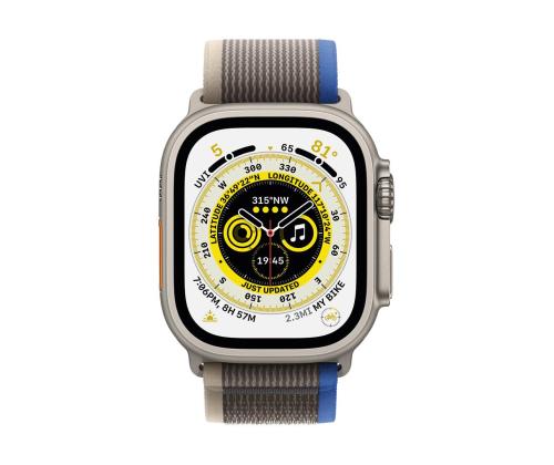 Apple Watch 49mm, Trail Loop, S/M, sinine/hall - Vahetusrihm