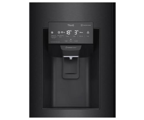 LG Water & Ice Dispenser Instaview™, 508 L, must - SBS Külmik