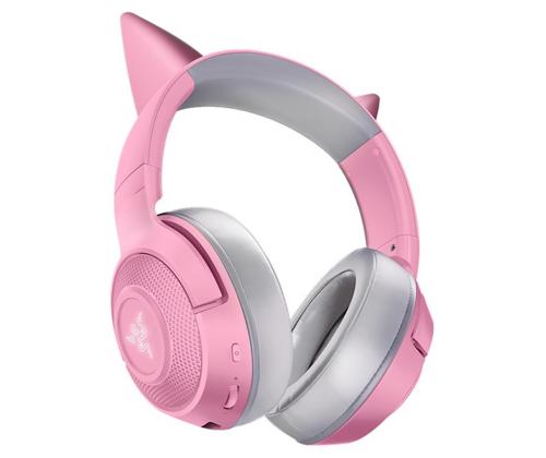 RAZER Kraken BT Kitty Edition, roosa - Mänguri juhtmevaba peakomplekt