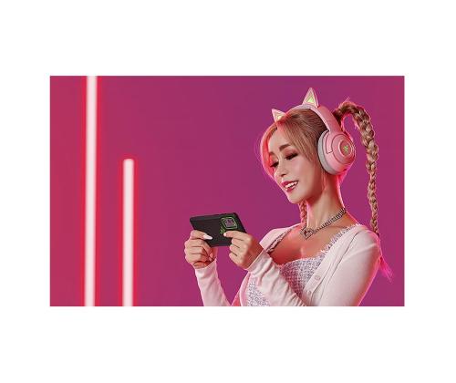 RAZER Kraken BT Kitty Edition, roosa - Mänguri juhtmevaba peakomplekt
