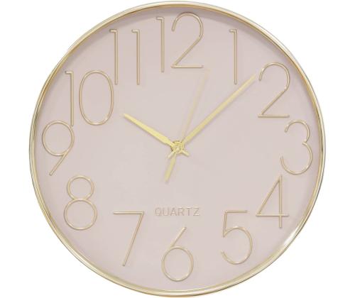 Seinakell 30cm kuldsed numbrid, kuldses raamis