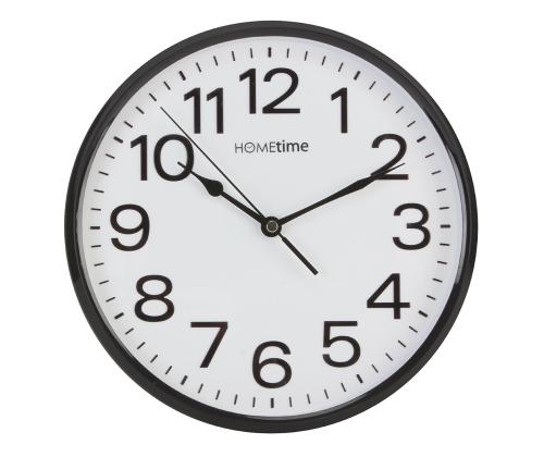 Seinakell 30cm mustad numbrid, must raam