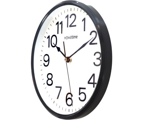 Seinakell 30cm mustad numbrid, must raam