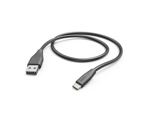 HAMA Charging Cable, USB-A, USB-C, 1,5m, must - USB kaabel